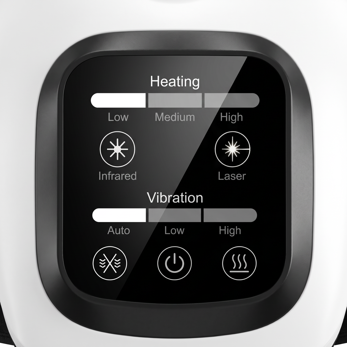 Kneelo touch screen — Heating, Infrared, Laser and Vibration controls